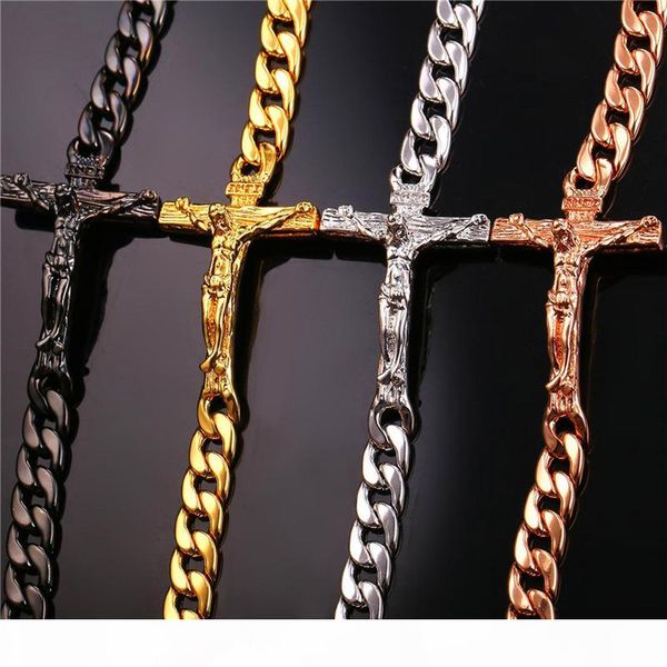 crucifix cross charm bracelet 18k real gold platinum rose gold plated cuban chain cross bracelet for women men, Black
crucifix cross charm bracelet 18k real gold platinum rose gold plated cuban chain cross bracelet for women men, Black