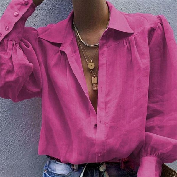 white long lantern sleeve womens shirt blouse autumn office lady blouses for women 2020 loose applique solid button female shirts
white long lantern sleeve womens shirt blouse autumn office lady blouses for women 2020 loose applique solid button female shirts