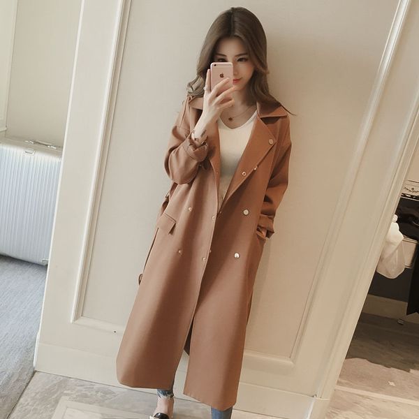 2020 new autumn winter women's long cinched waist casual trench coat double breasted slim long women trench gothic coat j247, Tan;black
2020 new autumn winter women's long cinched waist casual trench coat double breasted slim long women trench gothic coat j247, Tan;black