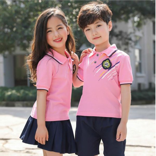 kids summer japanese school uniforms girls boys pinkt shirt skirts clothes sets elementary school student outfits suits, White
kids summer japanese school uniforms girls boys pinkt shirt skirts clothes sets elementary school student outfits suits, White