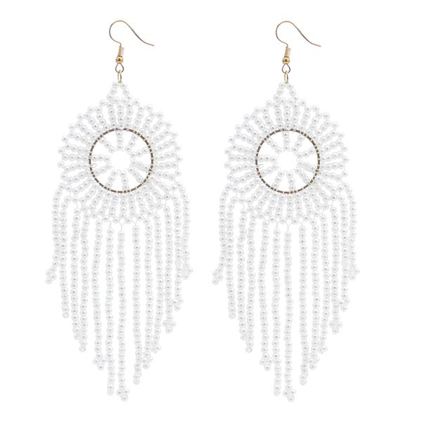 elegant white beads drop dangle earrings hand made imitation pearl statement earrings for women party jewelry, Golden
elegant white beads drop dangle earrings hand made imitation pearl statement earrings for women party jewelry, Golden