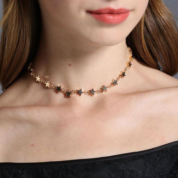 chains ingesight.z fashion copper stars link chain women choker necklace neck collar jewelry statement gold color, Silver
chains ingesight.z fashion copper stars link chain women choker necklace neck collar jewelry statement gold color, Silver