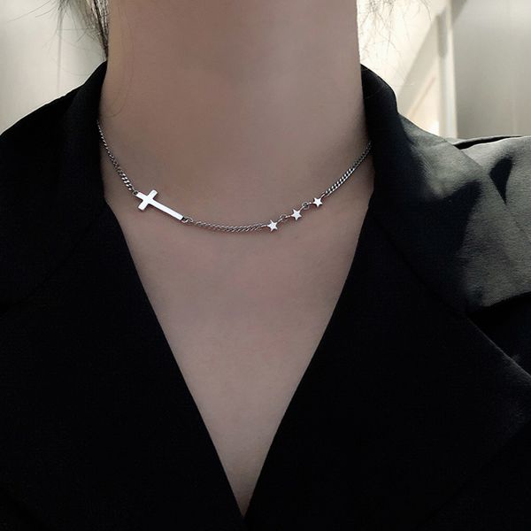 vintage star cross pendant necklace clavicle chain thai silver color necklace for women jewelry s-n626
vintage star cross pendant necklace clavicle chain thai silver color necklace for women jewelry s-n626