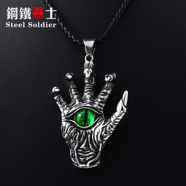 steel soldier devil hell skull hand pendant necklace stainless steel punk heavy power chain jewelry, Silver
steel soldier devil hell skull hand pendant necklace stainless steel punk heavy power chain jewelry, Silver