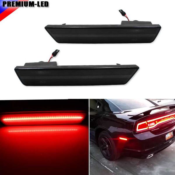 2) smoked lens rear side marker lamps with 36-smd red led lights for 2008-2014 dodge challenger, 2011-2014 dodge charger
2) smoked lens rear side marker lamps with 36-smd red led lights for 2008-2014 dodge challenger, 2011-2014 dodge charger