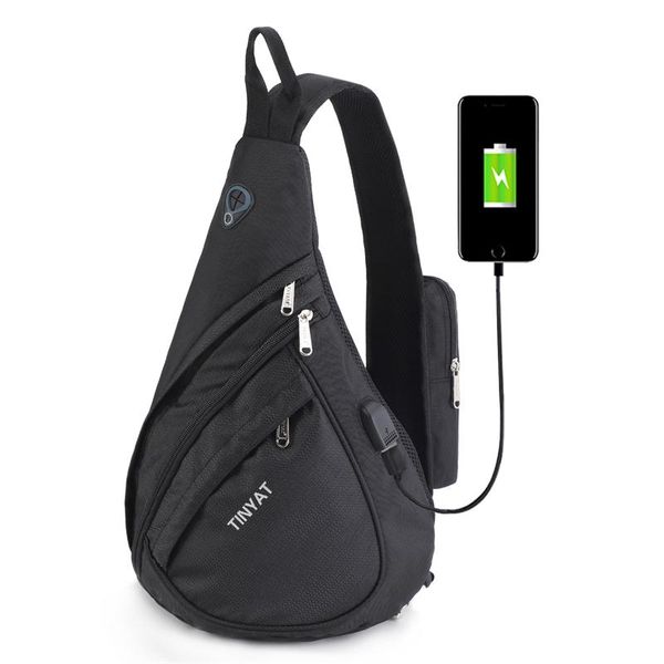 tinyat male chest bag korean version of the casual shoulder drop bag enlarged version of the triangle belt usb charging interface
tinyat male chest bag korean version of the casual shoulder drop bag enlarged version of the triangle belt usb charging interface