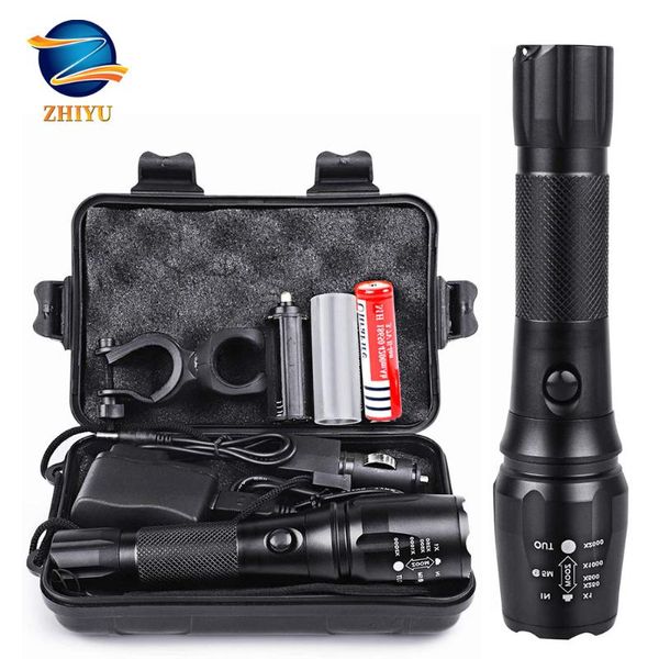 Zhiyu Rechargeable Tactical Led Torch 18650 4200mah Battery L2 Waterproof Big Torch Portable Adjustabl Camping Light