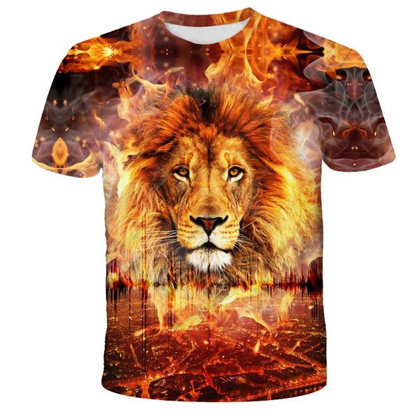 cross-border summer 3d animal yellow lion short-sleeved round neck pullover large size mens t-shirt, White;black
cross-border summer 3d animal yellow lion short-sleeved round neck pullover large size mens t-shirt, White;black