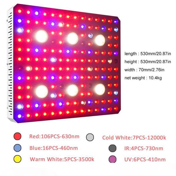 2020 New waterproof design 3000w COB full spectrum dual chip light source UV IR plant growth lamp indoor greenhouse for medicinal plants
2020 New waterproof design 3000w COB full spectrum dual chip light source UV IR plant growth lamp indoor greenhouse for medicinal plants