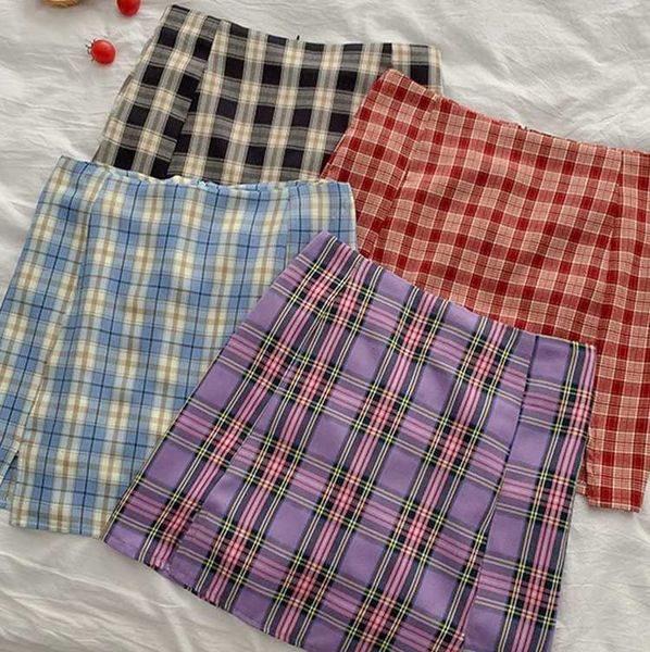2020 summer new women sweet plaid skirt female korean students slim kawaii punk gothic style high waist skirt college style, Black
2020 summer new women sweet plaid skirt female korean students slim kawaii punk gothic style high waist skirt college style, Black