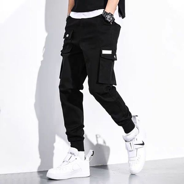 men's pants multi pockets cargo harem hip hop casual male track joggers trousers fashion harajuku hipster streetwear, Black
men's pants multi pockets cargo harem hip hop casual male track joggers trousers fashion harajuku hipster streetwear, Black