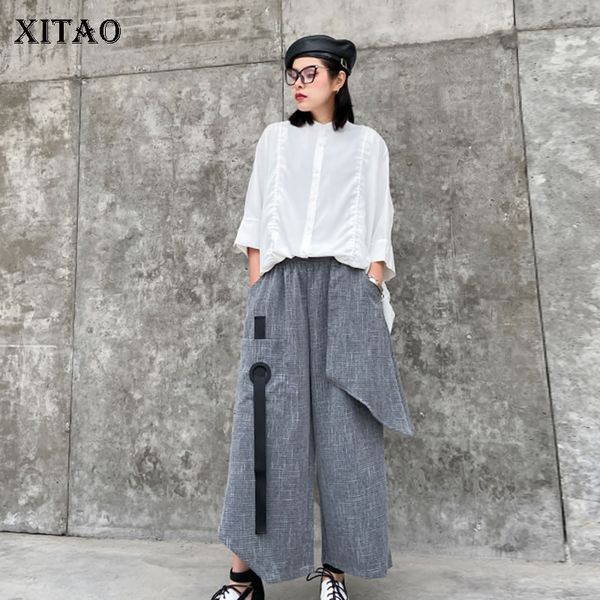 xitao korean fashion women loose hight waist sense of design casual pants 2020 spring summer new women the streets pants xj4619, Black;white
xitao korean fashion women loose hight waist sense of design casual pants 2020 spring summer new women the streets pants xj4619, Black;white