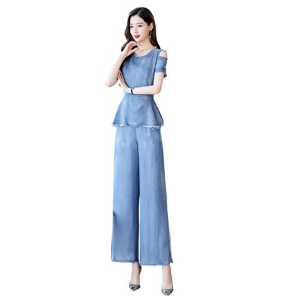 Free Shipping 2020 New Women's Summer Fashion wild trend comfortable simple denim suit, White
Free Shipping 2020 New Women's Summer Fashion wild trend comfortable simple denim suit, White