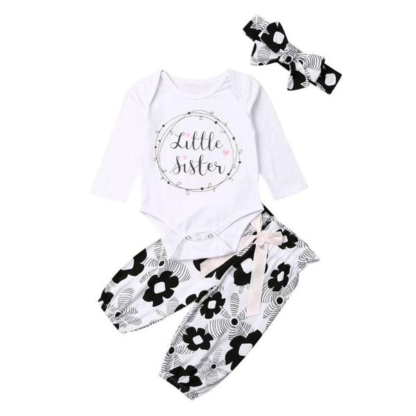 girls clothes set 3pcs long sleeve letter print romper high-quality soft surface delicate breathable floral pants headband, White
girls clothes set 3pcs long sleeve letter print romper high-quality soft surface delicate breathable floral pants headband, White