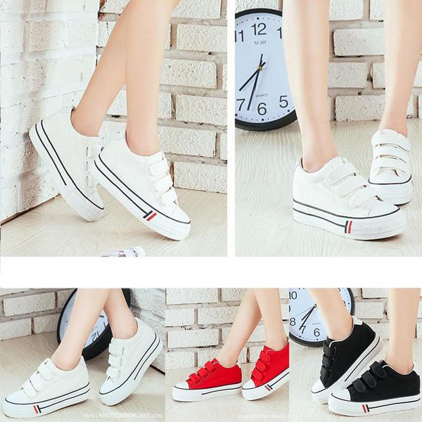 spring hook and loop designer canvas shoes women's with thick soles white casual korean version of board student tide, Black
spring hook and loop designer canvas shoes women's with thick soles white casual korean version of board student tide, Black