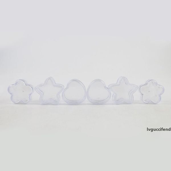 50 x 5g portable small plastic jars star / flower / heart shape pot box makeup cosmetic containers clear travelling cream jar
50 x 5g portable small plastic jars star / flower / heart shape pot box makeup cosmetic containers clear travelling cream jar