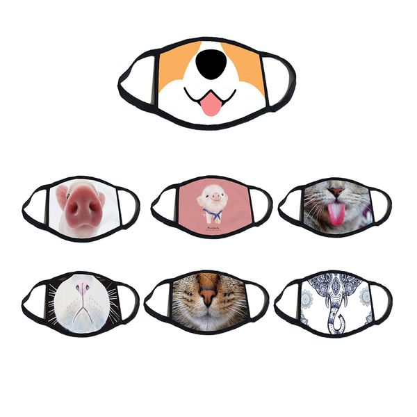 9 styles of animal expression printed cotton masks dust-proof and anti-haze masks can be washed and reused for adults w-00080 
9 styles of animal expression printed cotton masks dust-proof and anti-haze masks can be washed and reused for adults w-00080