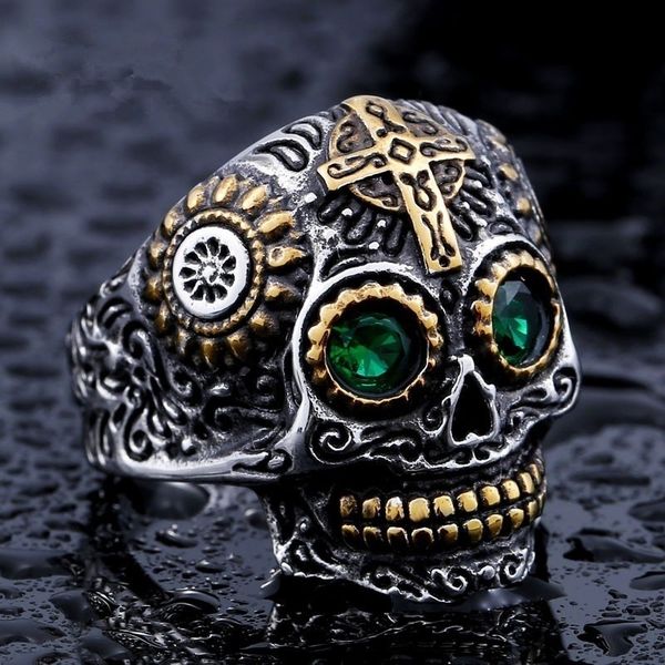 hiphop fashion stainless steel gothic gold carving kapala skull mask ring biker hiphop rock jewelry unique fashion gift for men, Golden;silver
hiphop fashion stainless steel gothic gold carving kapala skull mask ring biker hiphop rock jewelry unique fashion gift for men, Golden;silver