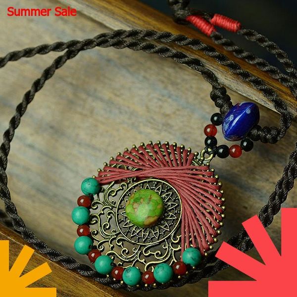 long maxi ethnic necklace for women green main stone handmade bronze pendants blue ceramic red stone drop vintage femme jewelry, Silver
long maxi ethnic necklace for women green main stone handmade bronze pendants blue ceramic red stone drop vintage femme jewelry, Silver