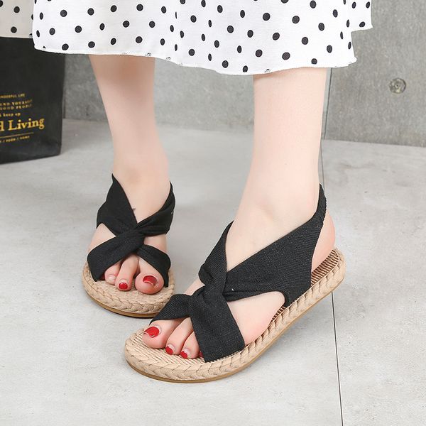 dropshipping summer women sandals elastic band solid flat sandals women shoes cotton cross shoes for female+shoes, Black
dropshipping summer women sandals elastic band solid flat sandals women shoes cotton cross shoes for female+shoes, Black