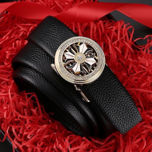 genuine luck round automatic buckle men's cowhide genuine leather luck belt round automatic buckle men's cowhide leather belt, Black;brown
genuine luck round automatic buckle men's cowhide genuine leather luck belt round automatic buckle men's cowhide leather belt, Black;brown
