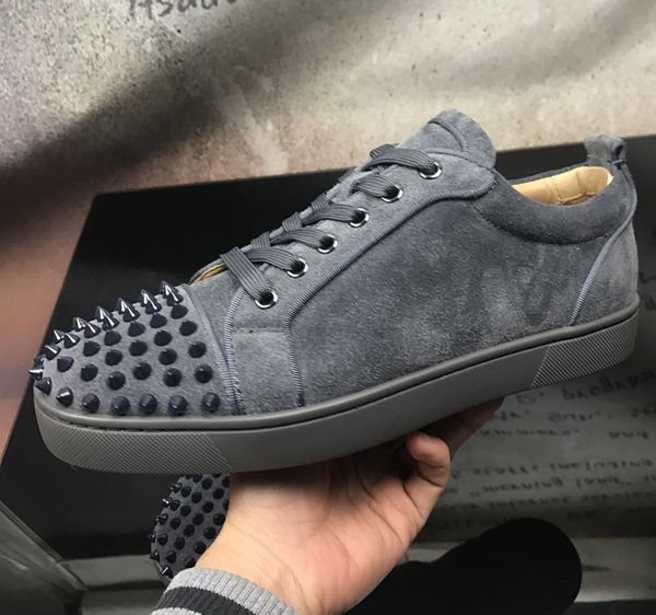 luxury junior men тапки обувь серый синий suede low top red bottom shoes, мода качество red подошва отдых на природе квартиры eu35-46, Black
luxury junior men тапки обувь серый синий suede low top red bottom shoes, мода качество red подошва отдых на природе квартиры eu35-46, Black