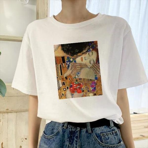 fashion lady t shirt the kiss by gustav klimt printing t shirt summer new hooded harajuku oversize loose womens casual top, White
fashion lady t shirt the kiss by gustav klimt printing t shirt summer new hooded harajuku oversize loose womens casual top, White