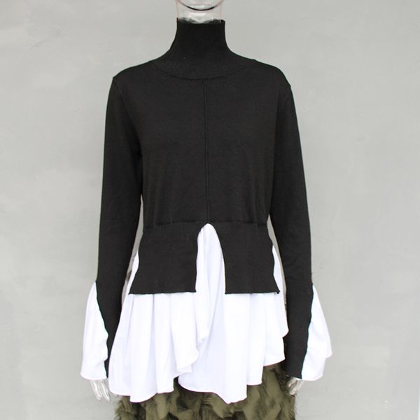 solid long sleeve women's knitted shirts turtleneck flare sleeve pullover sweater asymmetrical hem black white ing, White;black
solid long sleeve women's knitted shirts turtleneck flare sleeve pullover sweater asymmetrical hem black white ing, White;black