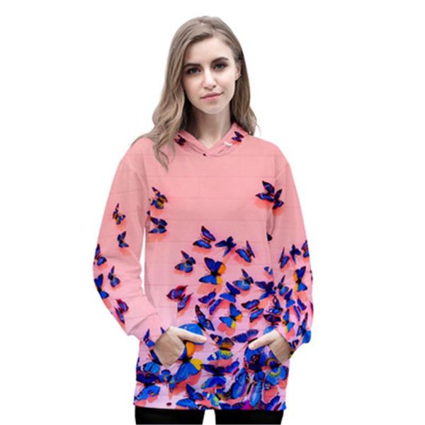 women butterfly hoodies sweatshirts fashion 3d digital long sleeve round neck hooded sweater designer female loose casual hoodies clothing, Black
women butterfly hoodies sweatshirts fashion 3d digital long sleeve round neck hooded sweater designer female loose casual hoodies clothing, Black