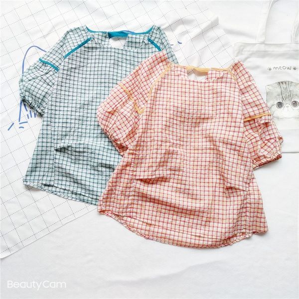 japanese women slim loose round neck plaid blouse female bubble sleeve short-sleeved summer splice casual pullover korean, White
japanese women slim loose round neck plaid blouse female bubble sleeve short-sleeved summer splice casual pullover korean, White