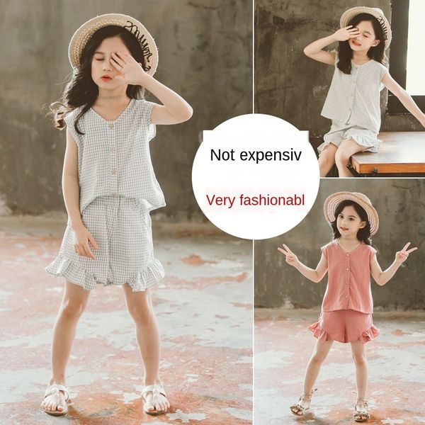 girls' summer clothes 2020 new korean style casual children's sleeveless plaid two-piece suit shorts and shorts suit trendy
girls' summer clothes 2020 new korean style casual children's sleeveless plaid two-piece suit shorts and shorts suit trendy