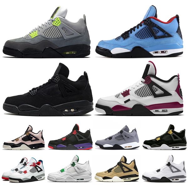 2020 4s men basketball shoes 4 cactus jack royalty what the cement lava bred premium black military fire red mens sports sneakers, White;red
2020 4s men basketball shoes 4 cactus jack royalty what the cement lava bred premium black military fire red mens sports sneakers, White;red