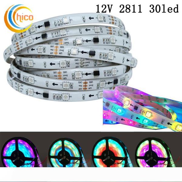 ws2811 addressable smart led strip ribbon light 5050 rgb smd 150 pixels dream color changeable effects waterproof ip65 black white pcb dc12v
ws2811 addressable smart led strip ribbon light 5050 rgb smd 150 pixels dream color changeable effects waterproof ip65 black white pcb dc12v