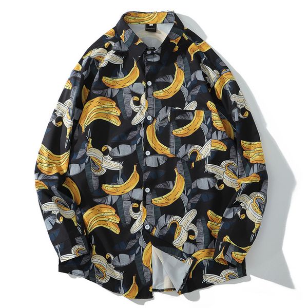 mens banana print hawaii beach shirts harajuku streetwear 2020autumn long sleeve oversize blouse hiphop black shirts top, White;black
mens banana print hawaii beach shirts harajuku streetwear 2020autumn long sleeve oversize blouse hiphop black shirts top, White;black