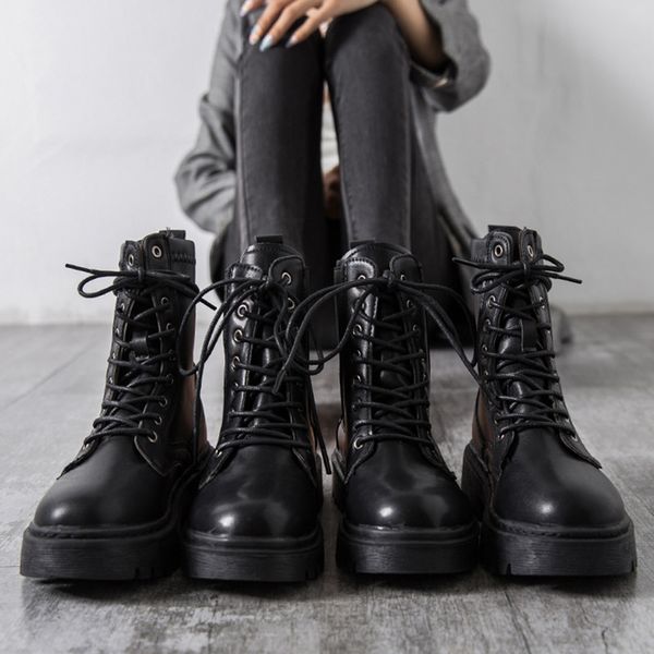 flat heel brand women's shoes rubber boots round toe booties ladies platform boots-women lace up fashion rain autumn, Black
flat heel brand women's shoes rubber boots round toe booties ladies platform boots-women lace up fashion rain autumn, Black