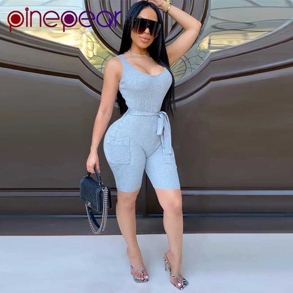 pinepear ribbed knitted playsuit women pocket belt bow bandage bodycon rompers fitness clothes summer skinny jumpsuit wholesale, Black;white
pinepear ribbed knitted playsuit women pocket belt bow bandage bodycon rompers fitness clothes summer skinny jumpsuit wholesale, Black;white