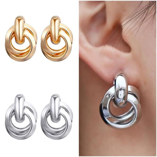 2020 new gold silver hoops earrings minimalist thick tube round circle rings earrings for women zinc alloy trendy hiphop rock, Golden
2020 new gold silver hoops earrings minimalist thick tube round circle rings earrings for women zinc alloy trendy hiphop rock, Golden