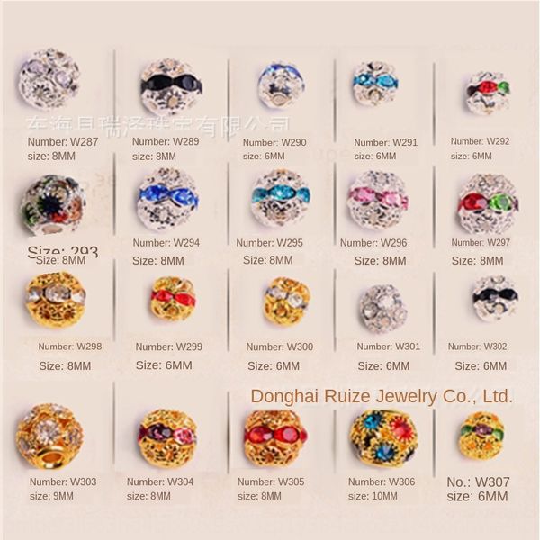 micro-inlaid gold-plated colored rhinestone ball diy silver bead diy accessories beads accessories materials
micro-inlaid gold-plated colored rhinestone ball diy silver bead diy accessories beads accessories materials