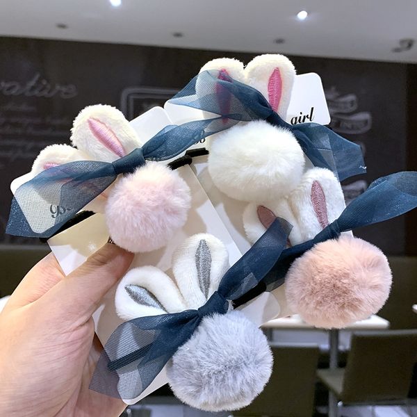 2020 new baby rubber does not hurt hair korean cute girl plush rabbit ear rubber band hair band, Slivery;white
2020 new baby rubber does not hurt hair korean cute girl plush rabbit ear rubber band hair band, Slivery;white