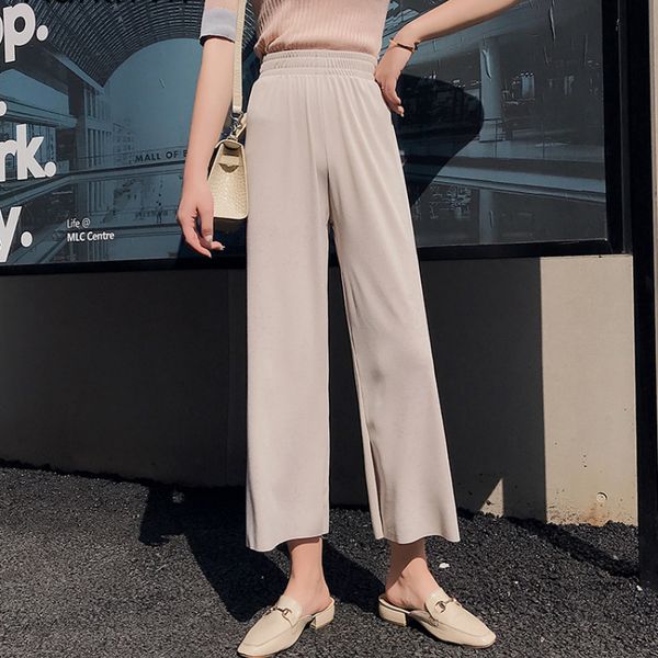 women's pants & capris aurkrrvn chiffon summer wide leg womens high waist loose office lady ninth feminine causal plus size trousers wo, Black;white
women's pants & capris aurkrrvn chiffon summer wide leg womens high waist loose office lady ninth feminine causal plus size trousers wo, Black;white