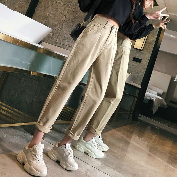 2020 new autumn women loose harem jeans female zipper high waist casual long streetwear pocket denim trousers thin bf jeans z127, Blue
2020 new autumn women loose harem jeans female zipper high waist casual long streetwear pocket denim trousers thin bf jeans z127, Blue