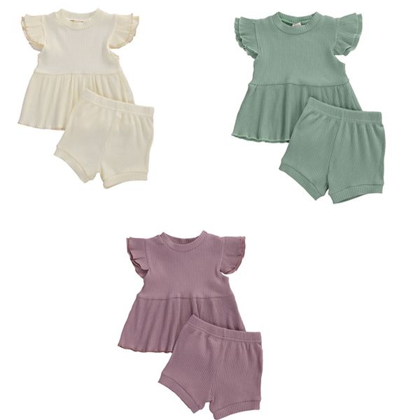 toddler baby girl shorts set solid color knitted ribbed outfit ruffled tunic + shorts 2pcs summer clothes, White
toddler baby girl shorts set solid color knitted ribbed outfit ruffled tunic + shorts 2pcs summer clothes, White