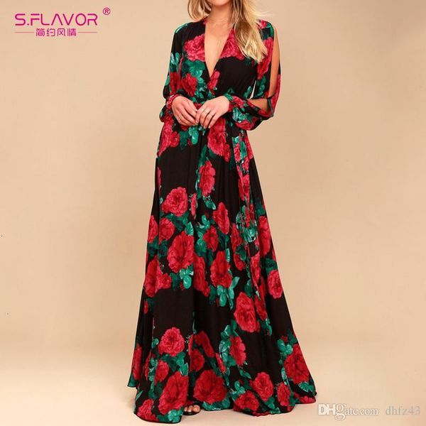 s.flavor women bohemian long dress rose printing v-neck vestidos de festa autumn winter fashion long sleeve dressmx190927, Black;gray
s.flavor women bohemian long dress rose printing v-neck vestidos de festa autumn winter fashion long sleeve dressmx190927, Black;gray