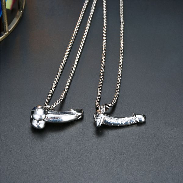 european appeal funny male organ pendant necklace for women punk men necklaces jewelry halloween party chain n73, Silver
european appeal funny male organ pendant necklace for women punk men necklaces jewelry halloween party chain n73, Silver