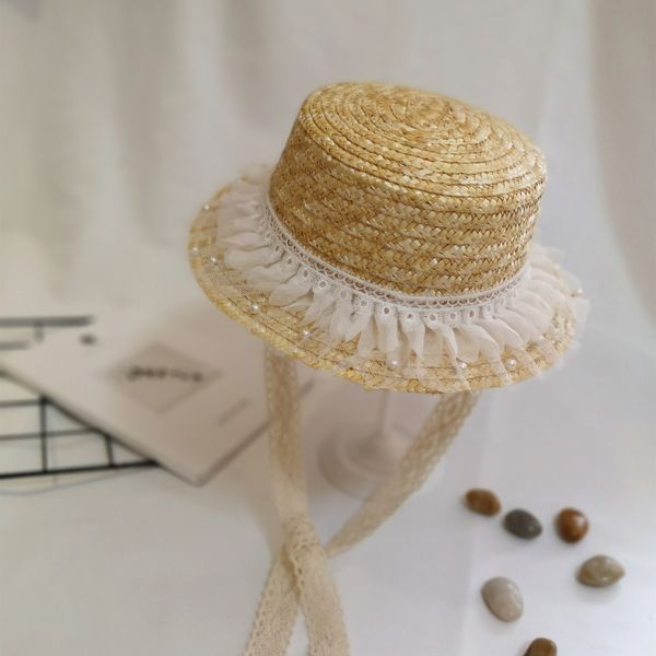 new children's lace wheat woven lace straw hat girls outdoor sunshade straw hat, Blue;gray
new children's lace wheat woven lace straw hat girls outdoor sunshade straw hat, Blue;gray