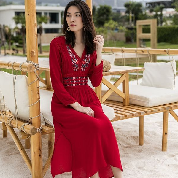 2020 new women's bohemian thai ethnic embroidery holiday dress skirt skirtembroidered beach skirtred beach dress f255, Black;gray
2020 new women's bohemian thai ethnic embroidery holiday dress skirt skirtembroidered beach skirtred beach dress f255, Black;gray