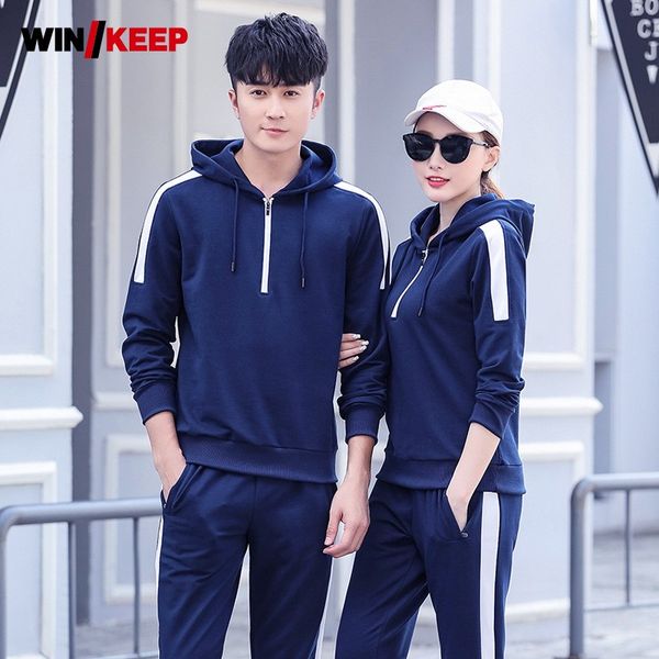 women hoodie sweatshirt sports uniform suits mens outdoor running set fitness sportswear jogging training track suit plus size, Black;blue
women hoodie sweatshirt sports uniform suits mens outdoor running set fitness sportswear jogging training track suit plus size, Black;blue