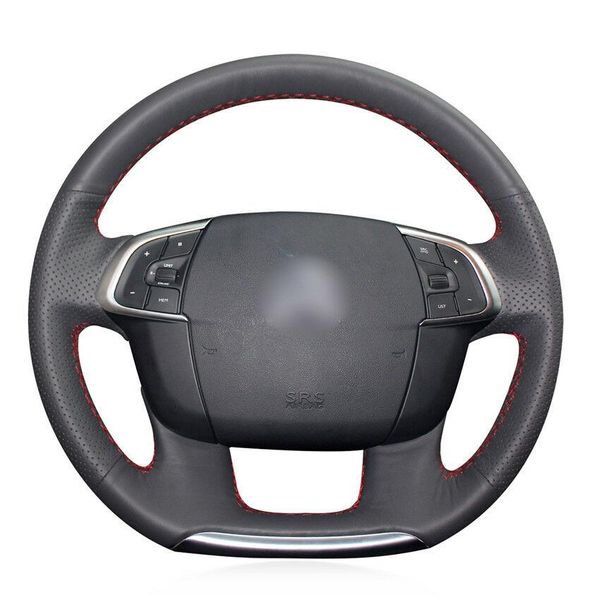 for citroen c4 c4l car hand-sewn steering wheel cover black artificial leather
for citroen c4 c4l car hand-sewn steering wheel cover black artificial leather