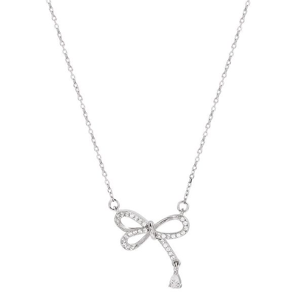 exquisite bowknot zircon pendant necklace clavicle chain party jewelry for women girl dropshipping s-n458, Silver
exquisite bowknot zircon pendant necklace clavicle chain party jewelry for women girl dropshipping s-n458, Silver