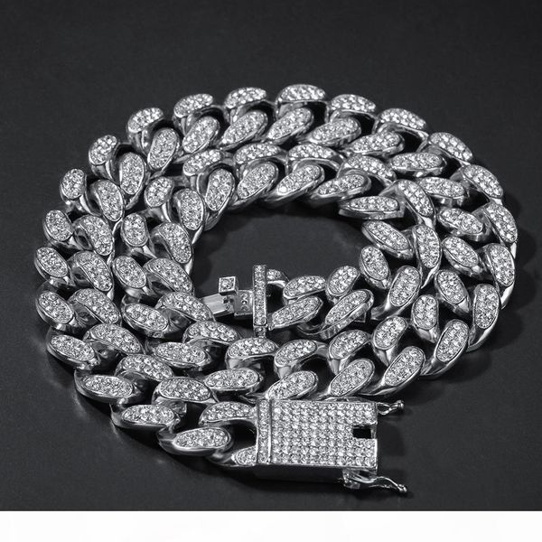 hip hop bling iced out 20mm 16-24inches heavy cuban link chain necklace gold silver jewelry for men
hip hop bling iced out 20mm 16-24inches heavy cuban link chain necklace gold silver jewelry for men